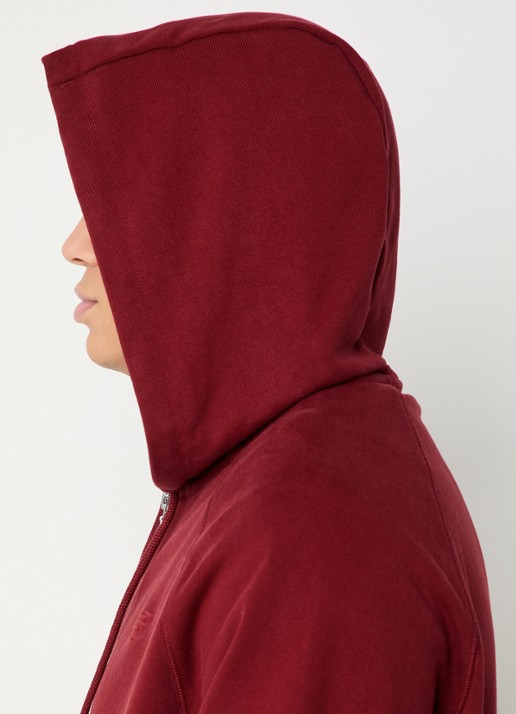 New Balance Hoodie met logoborduring en steekzakken - detail 4 rood