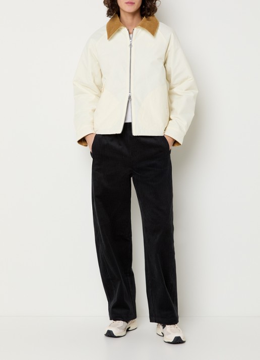 New Balance Jack met details van corduroy en capuchon - voorkant 3 wit