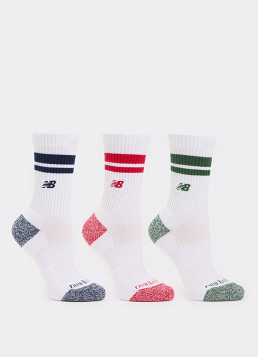 New Balance Lifestyle Crew sokken met logo in 3-pack