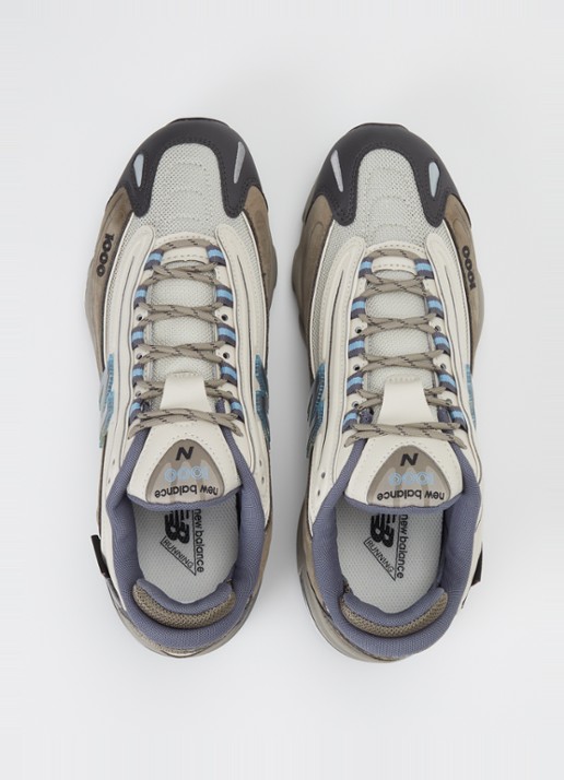 New Balance M1000 sneaker van mesh met suède details - detail 5 beige