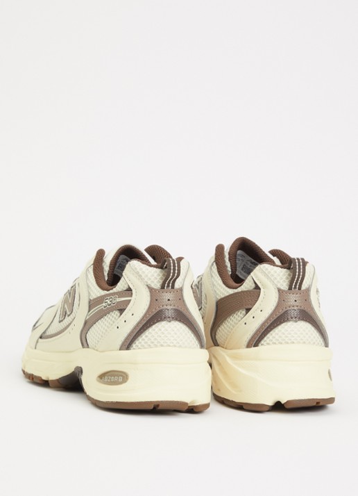 New Balance M350 Turtledove sneaker met details van mesh - achterkant 4 bruin