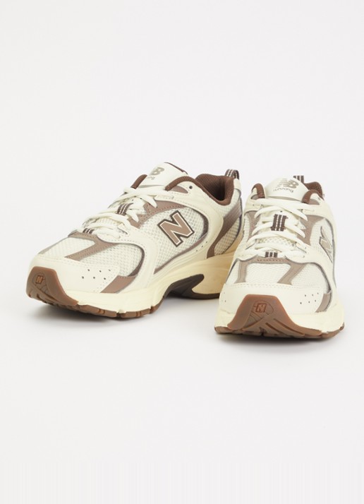 New Balance M350 Turtledove sneaker met details van mesh - detail bruin