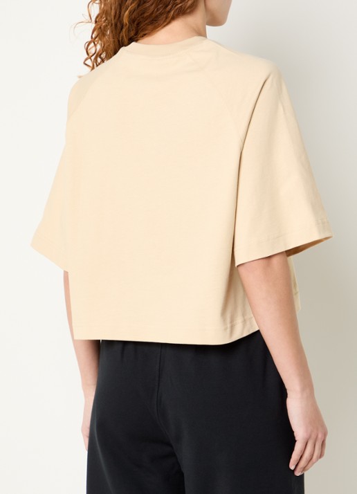 New Balance Oversized T-shirt met logoborduring - achterkant beige