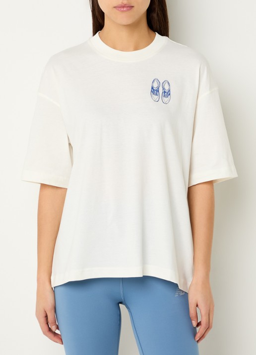 New Balance Sea salt T-shirt met print