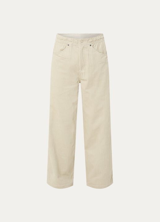 New Balance Straight fit broek van fluweel met steekzakken - voorkant 2 khaki
