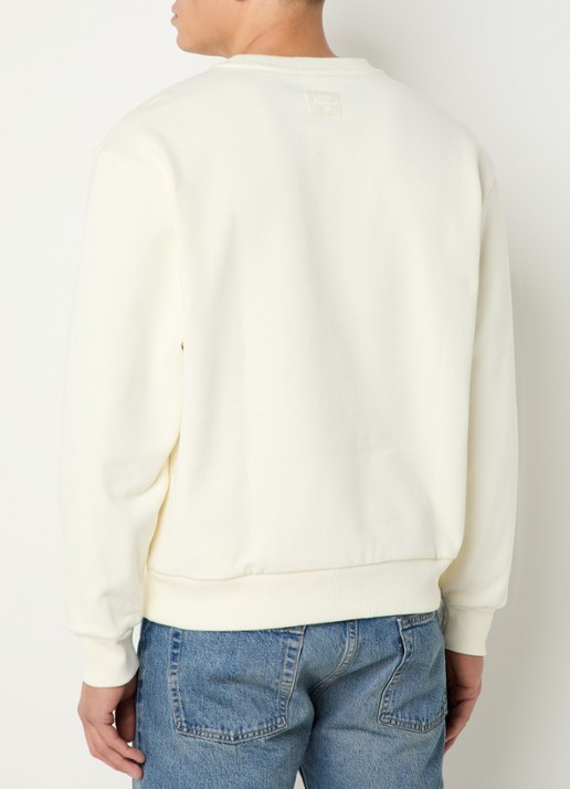 New Balance Sweater met logo - achterkant creme