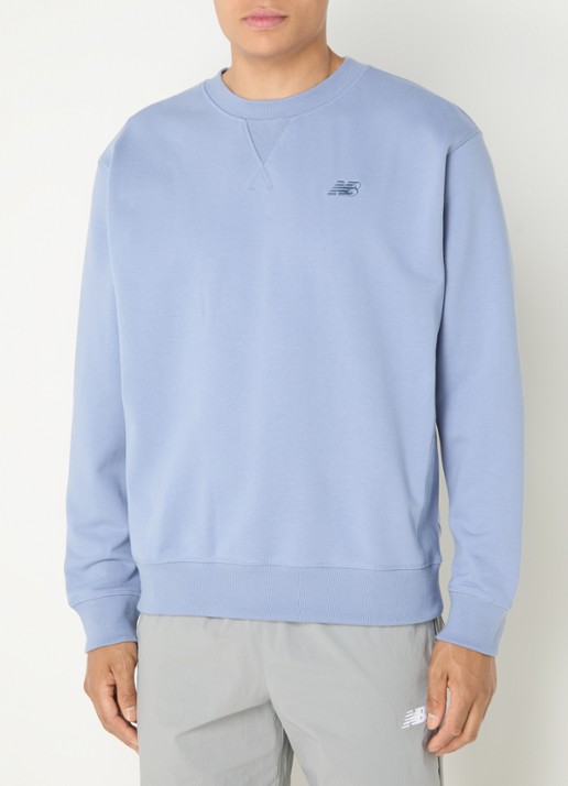 New Balance Sweater met logoborduring - detail 4 staalblauw