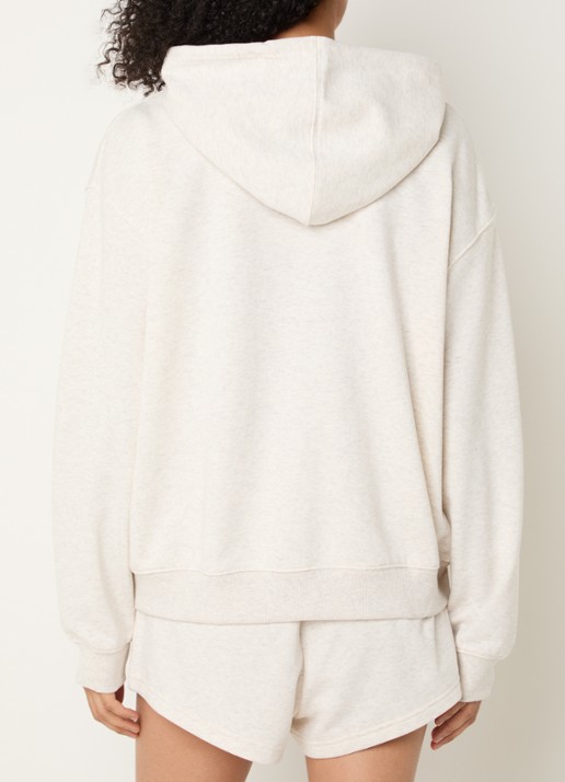 New Balance Trackside hoodie met logoborduring - achterkant 5 grijs