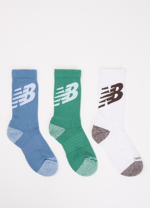 New Balance Youth Active Crew sportsokken met logo in 3-pack
