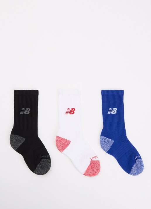New Balance Youth Active sokken met logo in 3-pack