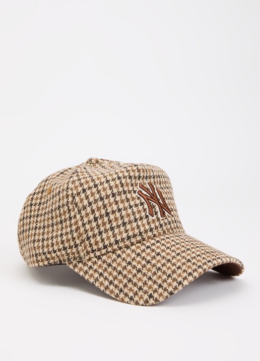 New Era Pet met pied-de-poule dessin en New York Yankees borduring