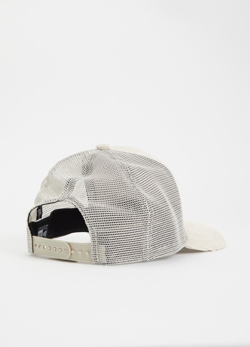 New Era Pet van corduroy met details van mesh - achterkant beige
