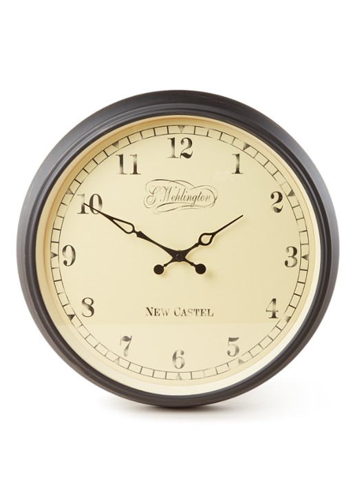 NeXtime Aaltje wandklok 35 cm - voorkant 6 gebroken wit