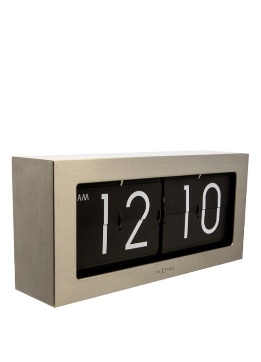 NeXtime Big Flip tafelklok - detail 3 zwart