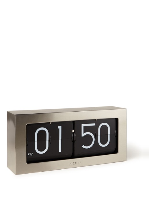 NeXtime Big Flip tafelklok - voorkant zwart