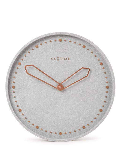 NeXtime Cross wandklok 35 cm - voorkant grijs