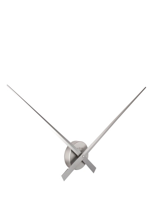 NeXtime Hands wandklok  - detail zilver