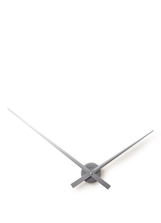 NeXtime Hands wandklok  - voorkant 5 zilver