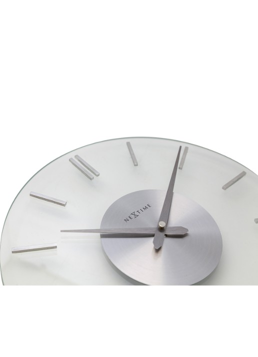 NeXtime Stripe wandklok 26 cm - detail 5 gebroken wit