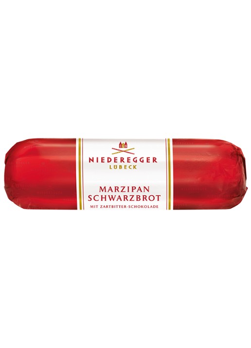 Niederegger Marsepein Broodje pure choc cello 200g - voorkant undefined