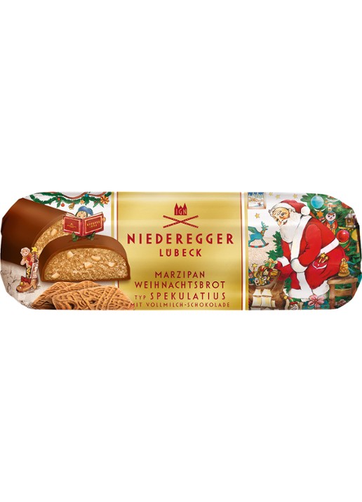 Niederegger Marsepein Kerstbroodje Speculaas cello 125g