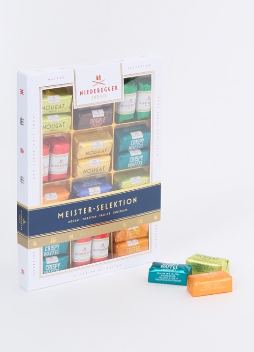 Niederegger Meester Selectie chocolade bonbons 24 stuks - voorkant 3 wit