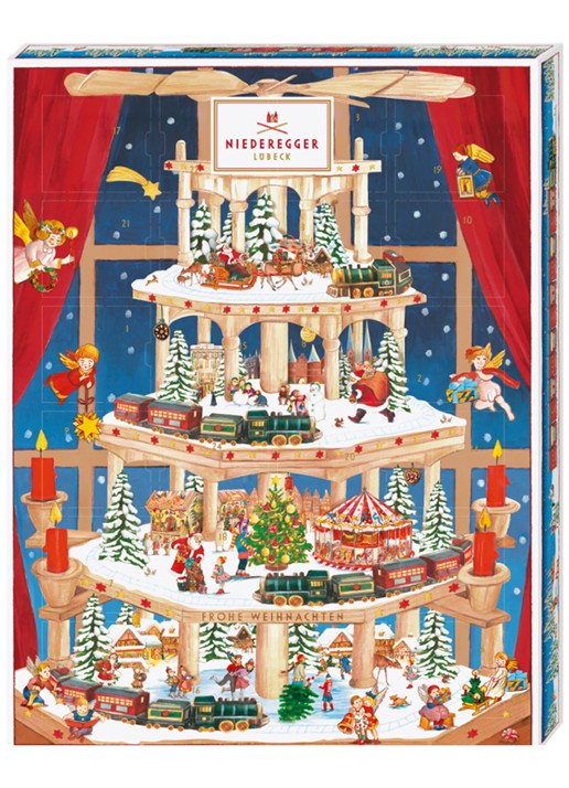 Niederegger Pyramide adventskalender 300 gram - 24 dagen - voorkant undefined