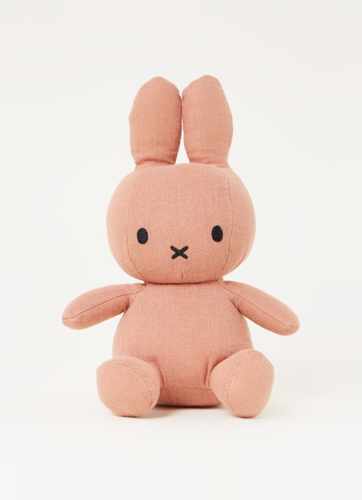 Nijntje Nijntje konijn knuffel 23 cm - voorkant 3 roze