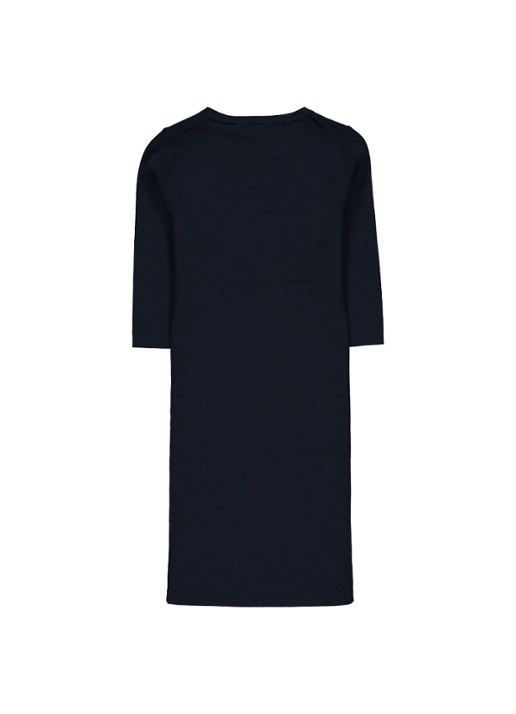NIK&NIK Jolie jurk met driekwart mouw - achterkant donkerblauw