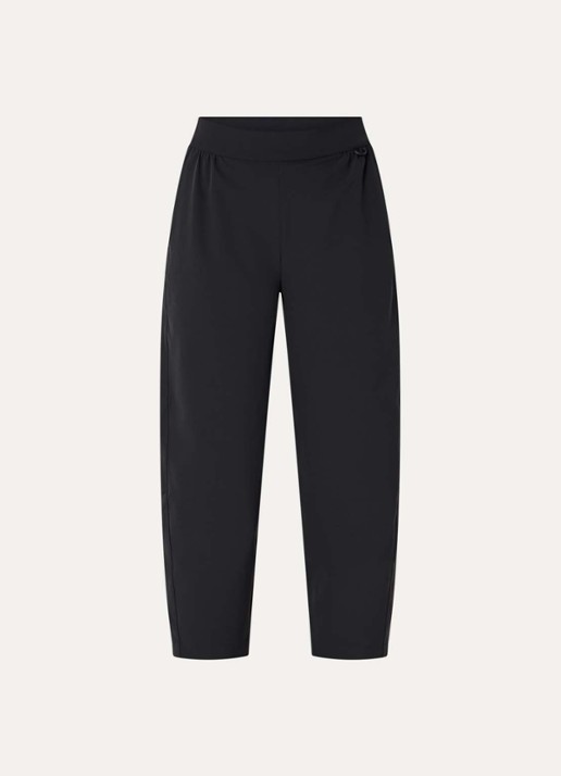 Nike 24.7 high waist cropped tapered fit broek met steekzakken - voorkant 2 zwart