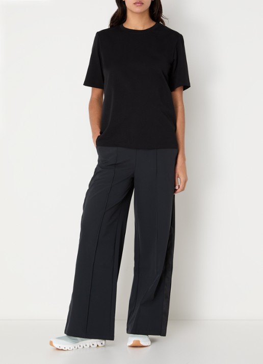 Nike 24.7 high waist wide fit joggingbroek met steekzakken - voorkant 3 antraciet