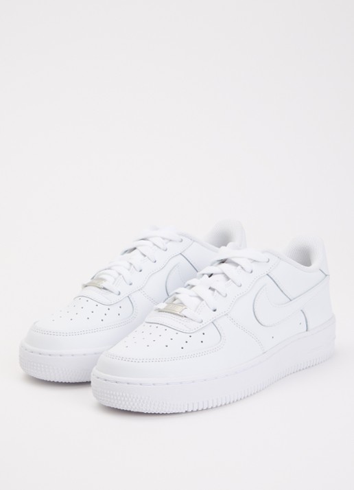 Nike Air Force 1 sneaker van leer - voorkant 4 wit