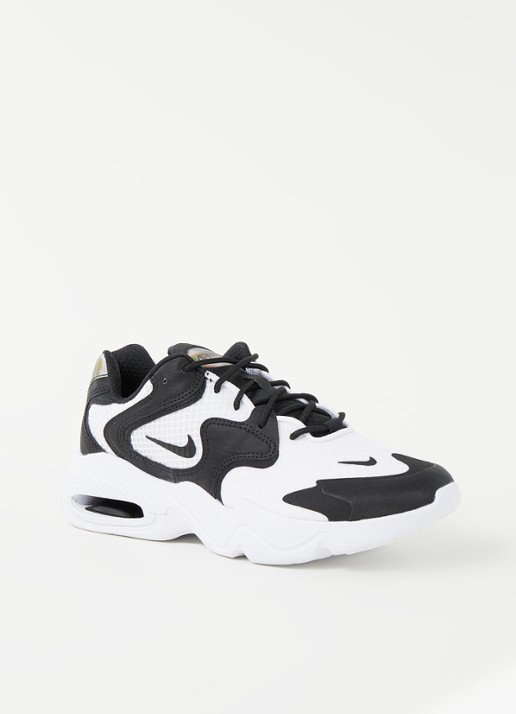 Nike Air Max 2X sneaker met mesh details - voorkant 4 zwart