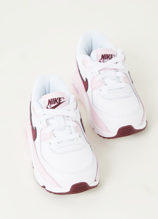 Nike Air Max 90 sneaker met logo  - voorkant 4 wit