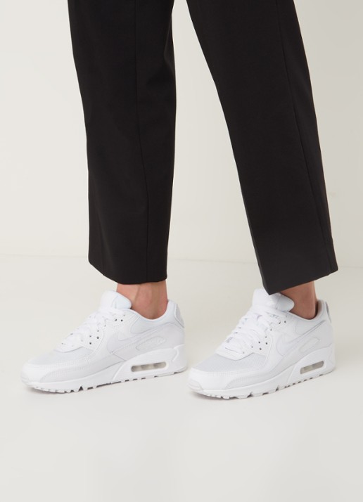 Nike Air Max 90 Twist sneaker met leren details - voorkant 5 wit