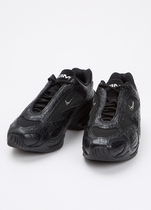 Nike Air Max Muse sneaker met mesh details en crocostructuur - detail zwart