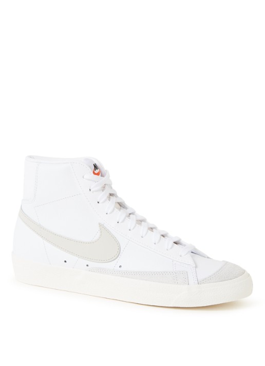 Nike Blazer Mid '77 sneaker van leer - voorkant wit