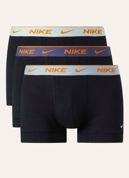 Nike Boxershorts met logoband in 3-pack - voorkant 3 zwart