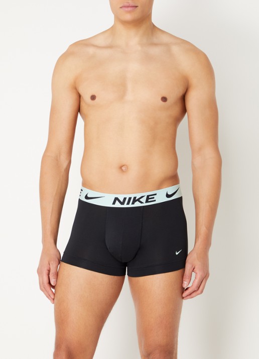 Nike Boxershorts met logoband in 3-pack - voorkant 3 zwart