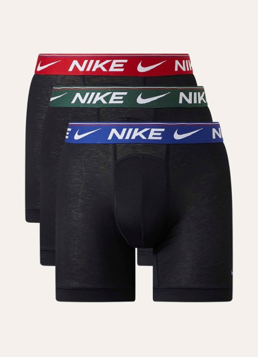 Nike Boxershorts met logoband in 3-pack - voorkant zwart