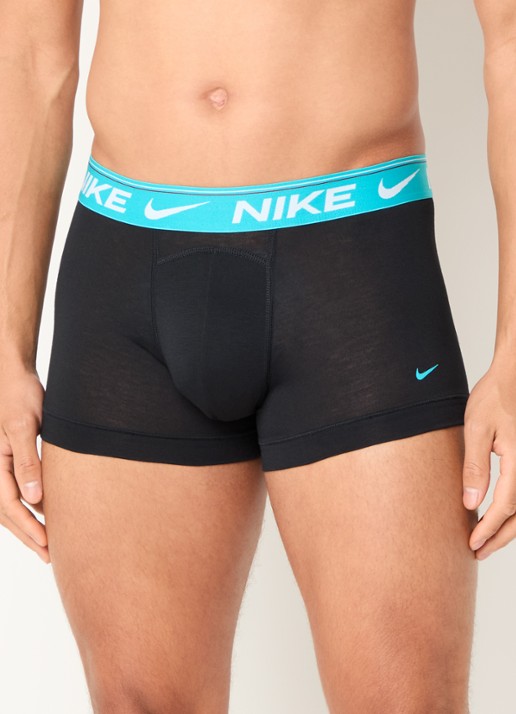 Nike Boxershorts met logoband in 3-pack - voorkant 3 zwart