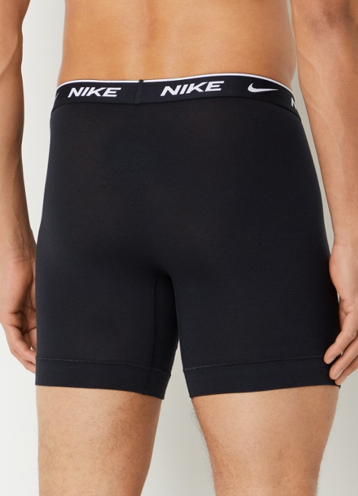 Nike Boxershorts met logoprint in 3-pack - achterkant zwart