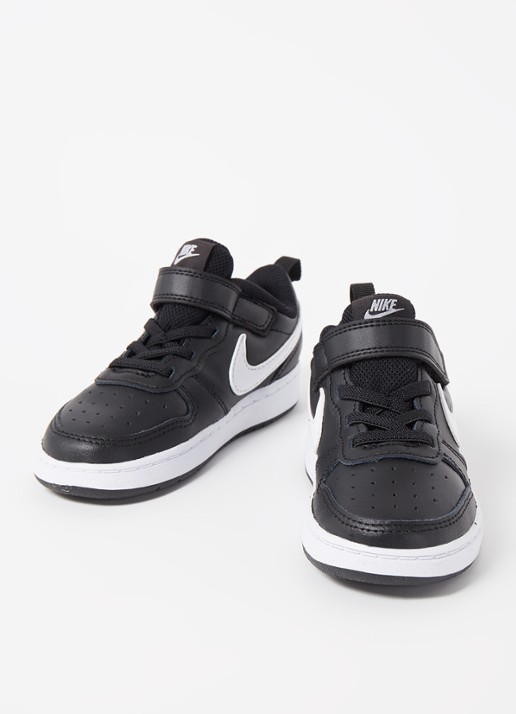 Nike Court Borough sneaker van leer - voorkant 2 zwart