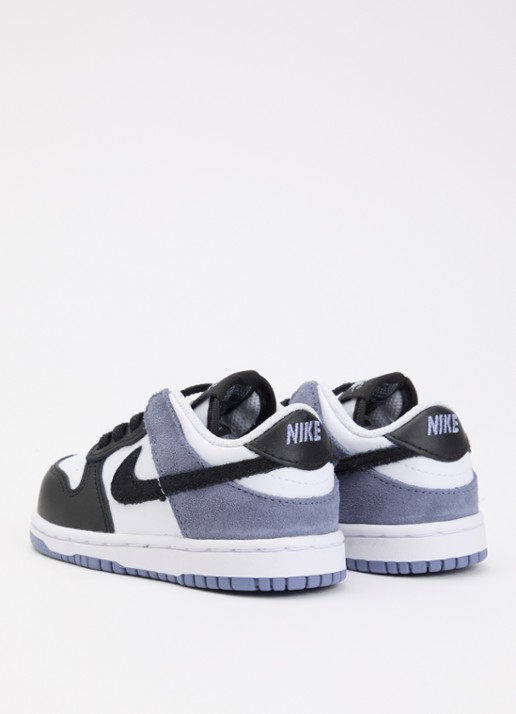 Nike Dunk Low sneaker met leren details - achterkant 2 zwart