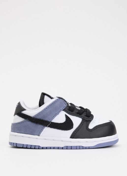 Nike Dunk Low sneaker met leren details - voorkant 7 zwart