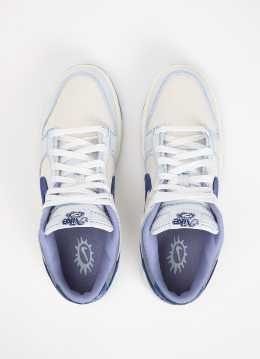 Nike Dunk Low sneaker met logo - detail 3 lichtblauw