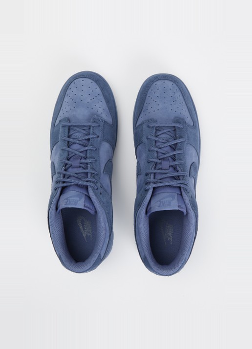 Nike Dunk Low sneaker met suède details - detail 3 staalblauw