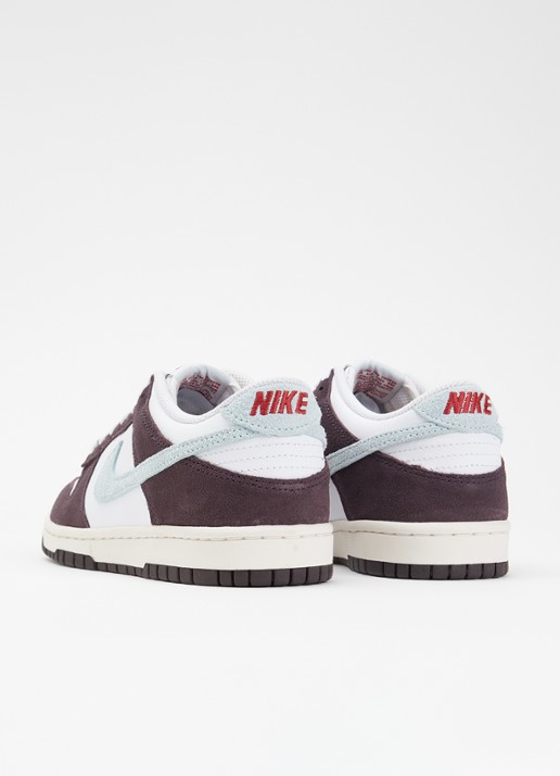 Nike Dunk low sneaker van leer met suède details - achterkant 2 bruin
