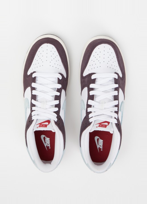 Nike Dunk low sneaker van leer met suède details - detail 4 bruin