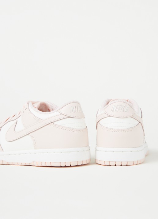 Nike Dunk Low sneaker van leer - detail 3 lichtroze
